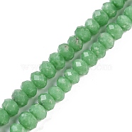 Natural Glass Beads Strands, Faceted, Rondelle, 7.5~8x5~6mm, Hole: 0.8mm, about 72~74pcs/strand, 15.35''~15.55''(39~39.5cm)(G-B125-J03-01)