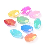 Electroplate Natural Quartz Pendants, Dyed, Faceted, Polygon, 41x24x15mm, Hole: 3mm(G-B017-06)