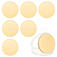 BENECREAT 6Pcs Blank Alloy Discs, with Plastic Box, Flat Round, for DIY Souvenir Medals, Commemorative Coin, Golden, 40x3mm(AJEW-BC0006-58G)