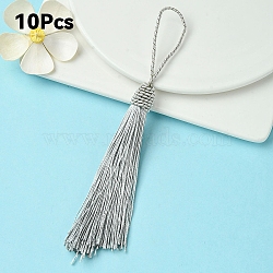 Polyester Tassel Big Pendant Decorations, Light Grey, 145~175x10.5~12mm(FIND-YW0004-59H)