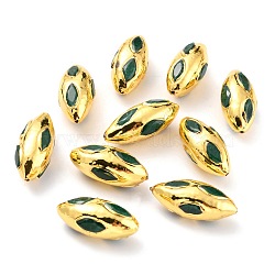 Natural Quartz Beads, with Golden Brass Findings, Dyed, Oval, Green, 27~31x12~13x12~13mm, Hole: 1mm(G-B011-10G-C)