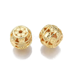 Brass Beads, Nickel Free, Rondelle, Real 18K Gold Plated, 10x8mm, Hole: 1.4mm(KK-N231-319)