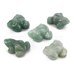 Natural Green Aventurine Display Decorations, Frog, 35~38x30~33x15~17.5mm(G-N335-01C)