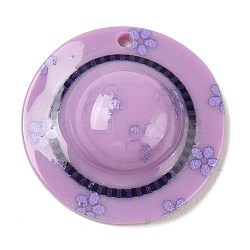 Acrylic Pendants, Hat, Plum, 29x8.5mm, Hole: 2mm(FIND-Q105-01C)