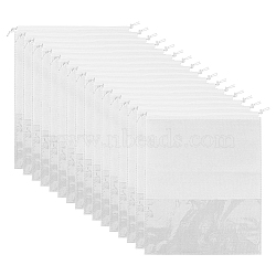 Non-woven Fabric Shoes Storage Bags with Visible Window, Dustproof Drawstring Pouches Packaging Pouches, Rectangle, White, 45x36x0.05cm(ABAG-WH0045-13B)