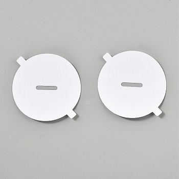 Paper Candle Lids, Candle Topper Shades, Flat Round, White, 54x65x0.2mm