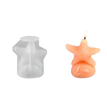 DIY Silicone Candle Molds, Resin Casting Molds, For UV Resin, Epoxy Resin Jewelry, Star, 71.5x56x76.5mm