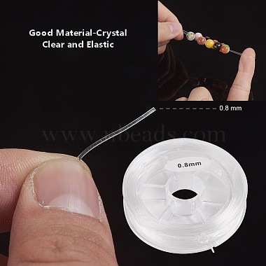 Cordon de cristal élastique japonais rond(X-EW-G008-01-0.8mm)-5