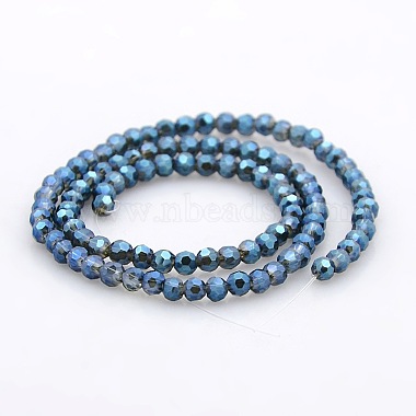 Full Rainbow Plated Glass Faceted(32 Facets) Round Spacer Beads Strands(GLAA-A027-3mm-FR01)-2