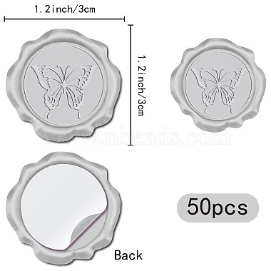 Autocollants de sceau de cire adhésifs craspire(DIY-CP0009-53A-19)-2