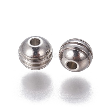 201 Stainless Steel Grooved Beads(X-STAS-P239-04P)-2