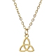 Trinity Knot/Triquetra 304 Stainless Steel Pendant Necklaces(NJEW-JN04882-01)-1