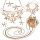 Elite Natural Shell & Alloy Starfish Jewelry Set with ABS Imitation Pearl Beaded(DIY-PH0020-73)-1