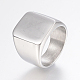 304 Stainless Steel Signet Band Rings for Men(RJEW-G091-16-18mm-P)-1