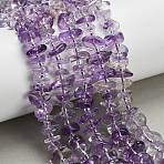 Natural Amethyst Beads Strands, Nuggets, with Seed Beads, Grade A, 7~11x7~11x1.5~5mm, Hole: 0.7~1mm, about 77~80pcs/strand, 15.35''~15.75''(39~40cm)(G-Z124-A01-02)