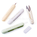 DIY Sewing Tools, including ABS Steel Seam Remover, with ABS Steel Scissor, Mixed Color, 105x18x15mm(AJEW-TA0002-19)