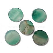 Natural Green Onyx Agate Cabochons, Dyed & Heated, Flat Round, 30x4~5.5mm(G-A213-03C)