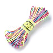 Korean Polyester Cord, Chinese Knotting Cord, Rattail Satin Cord, Colorful, 2.5mm, about 21.87 yards(20m)/bundle(NWIR-WH0004-20)