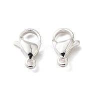 304 Stainless Steel Lobster Claw Clasps, 925 Sterling Silver Plated, 11x7x3mm, Hole: 1.4mm(STAS-R120-02C-S)