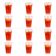 Resin Pendants, Imitation Food, Lemon Tea, Orange Red, 18.5x12.5mm, Hole: 1.4mm(RESI-CJC0001-59)