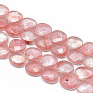 Cherry Quartz Glass Beads Strands, Top Drilled Beads, Faceted, Teardrop, 13x13x5~6mm, Hole: 1mm, about 27pcs/strand, 7.8 inch(G-T066-12)