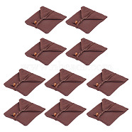 Cloth Bracelet Storage Envelope Bags with Velvet Inside, Rectangle, Coconut Brown, 9.5~10x9~9.5x0.4~0.7cm(AJEW-WH0475-14A)