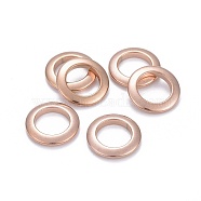 304 Stainless Steel Linking Rings, Rings, Rose Gold, 15x2mm, Inner Diameter: 9.5mm(STAS-L218-13A-RG)