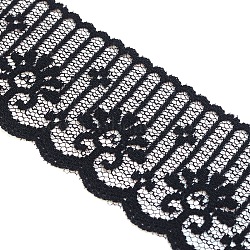 Lace Trim Nylon String Threads for Jewelry Making, Black, 40mm(OCOR-I001-198)