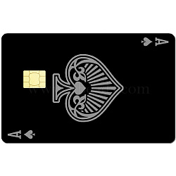 PVC Plastic Waterproof Card Stickers, Self-adhesion Card Skin for Bank Card Decor, Rectangle, Playing Theme, 186.3x137.3mm(DIY-WH0432-226)