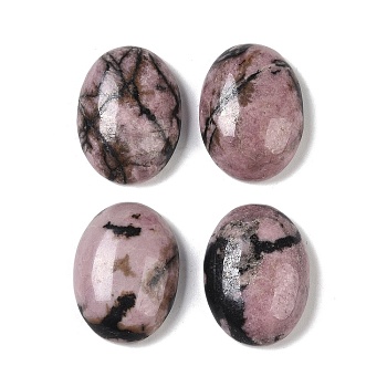 Natural Rhodonite Cabochons, Oval, 20~20.8x15~15.5x5.8~6.5mm