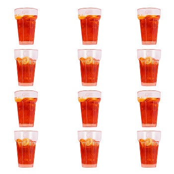 Resin Pendants, Imitation Food, Lemon Tea, Orange Red, 18.5x12.5mm, Hole: 1.4mm