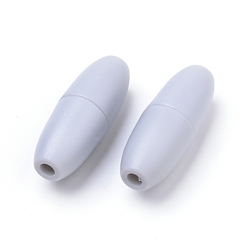 Plastic Breakaway Clasps, For Rubber Silicone Teething Necklaces, Light Grey, 24x9mm, Hole: 2.5mm