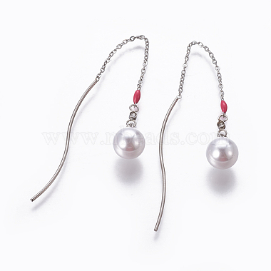 304 Stainless Steel Dangle Earrings(EJEW-L225-014)-2