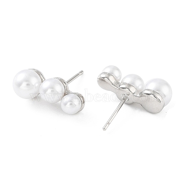Rack Plating Brass Stud Earrings for Women(KK-Z038-12P)-2