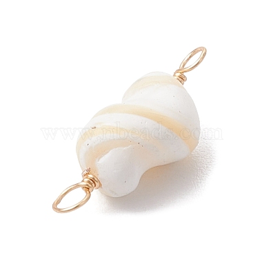 Natural Conch Shell Connector Charms(PALLOY-JF02812-02)-4