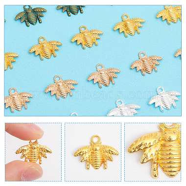 CHGCRAFT 128Pcs 8 Colors Tibetan Style Alloy Pendants(FIND-CA0007-06)-4