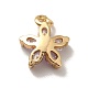 Brass Cubic Zirconia Flower Charms(KK-O141-01G-05)-2