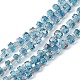 Transparentes perles de verre de galvanoplastie brins(EGLA-F153-HR02)-1