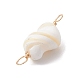 Natural Conch Shell Connector Charms(PALLOY-JF02812-02)-4