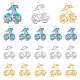 18Pcs 3 Colors Ion Plating(IP) 304 Stainless Steel Pendants(STAS-DC0014-08)-1