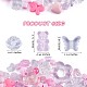 150 Pieces Random Rose Acrylic Beads Bear Pastel Spacer Beads Butterfly Loose Beads for Jewelry Keychain Phone Lanyard Making(JX543C)-2