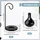 Ceramic Teardrop Candle Holder Oil Burner with Iron Rack(DJEW-WH0015-116B)-2