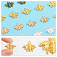 CHGCRAFT 128Pcs 8 Colors Tibetan Style Alloy Pendants(FIND-CA0007-06)-4