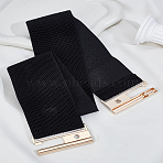 1Pc Polyester Elastic Chain Belt, Alloy Clasp Waist Belt for Shirt Dress Overcoat, Black, 27-1/2 inch(70cm)(AJEW-LP0007-42C)
