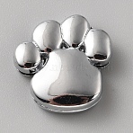 Alloy Slide Charms, Footprint, Platinum, 15.5x15x5mm, Hole: 11x2mm(FIND-WH20003-06P)
