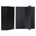 Imitation Leather Menu Book, Rectangle, Black, 290x124x18mm(AJEW-WH0796-76)