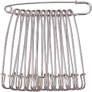Iron Safety Pins, Brooch Findings, Lead Free & Nicte Free, Platinum, 101x19mm(NEED-BC0001-03-FF)
