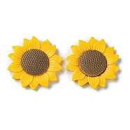 Opaque Resin Cabochons, Sunflower, Gold, 7x41.5mm(RESI-H146-02C)