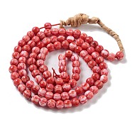Handmade Nepalese Lampwork Beads, Round, Red, 7x6.5mm, Hole: 1.5mm, about 103pcs/strand, 25.71''(65.3cm)(LAMP-Z008-03F)