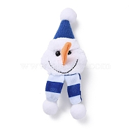 Christmas Theme Wool Cloth Brooches, with Iron Pins, for Backpack Clothes, Snowman, 139x48x21mm(JEWB-F022-01E)